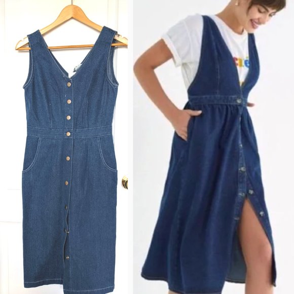 Mo.vint NY Denim Fitted Button Down Dress - Picture 4 of 12